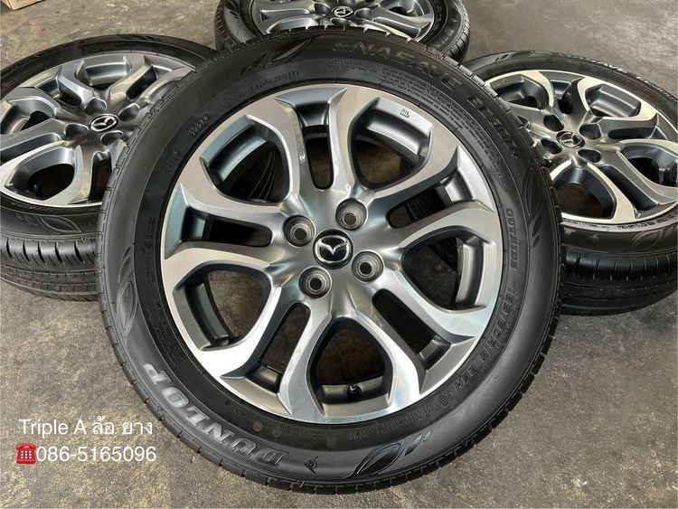 ✨ล้อแม็ก✨Mazda 2 ตัวท็อป ขอบ 16 เทาหน้าเงา พร้อมยาง 185-60-16 Dunlop♨️ปี 24♨️ รูปที่ 2