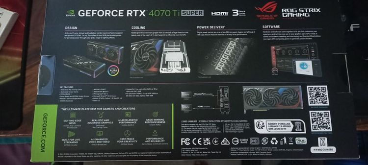 ขาย asus rtx 4070ti super 16 gb สีดำ กล่องอุปกรณ์ครบ มีประกัน 1บวก1 ปี มันจะบวกอีก 1 ปี หลังจากวันที่ผมประกาศไปราวๆ25-28 วัน ถามเพิ่มได้ครับ รูปที่ 11