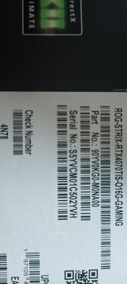 ขาย asus rtx 4070ti super 16 gb สีดำ กล่องอุปกรณ์ครบ มีประกัน 1บวก1 ปี มันจะบวกอีก 1 ปี หลังจากวันที่ผมประกาศไปราวๆ25-28 วัน ถามเพิ่มได้ครับ รูปที่ 15