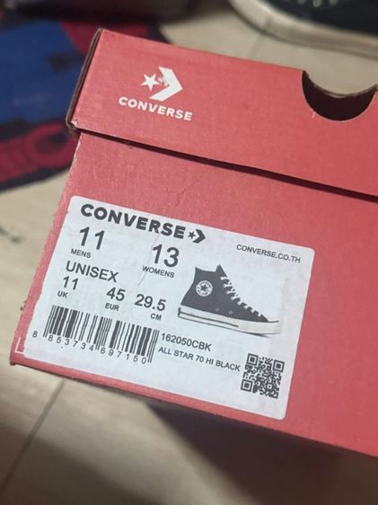 ดำ ผ้า รองเท้าผ้าใบ UK 10.5 | EU 45 1/3 | US 11 converse all star