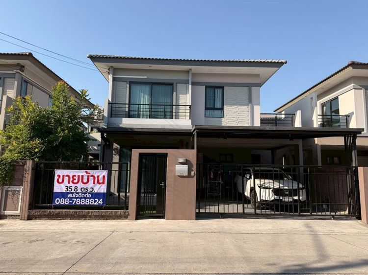 มีบางส่วน ขายบ้านรังสิตคลอง4 บ้านแฝด 35.8 ตรว.