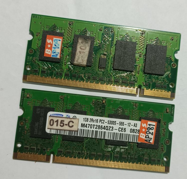 แรมโน้ตบุ๊ค Samsung 1GB DDR2 Bus 667MHz PC2-5300s 