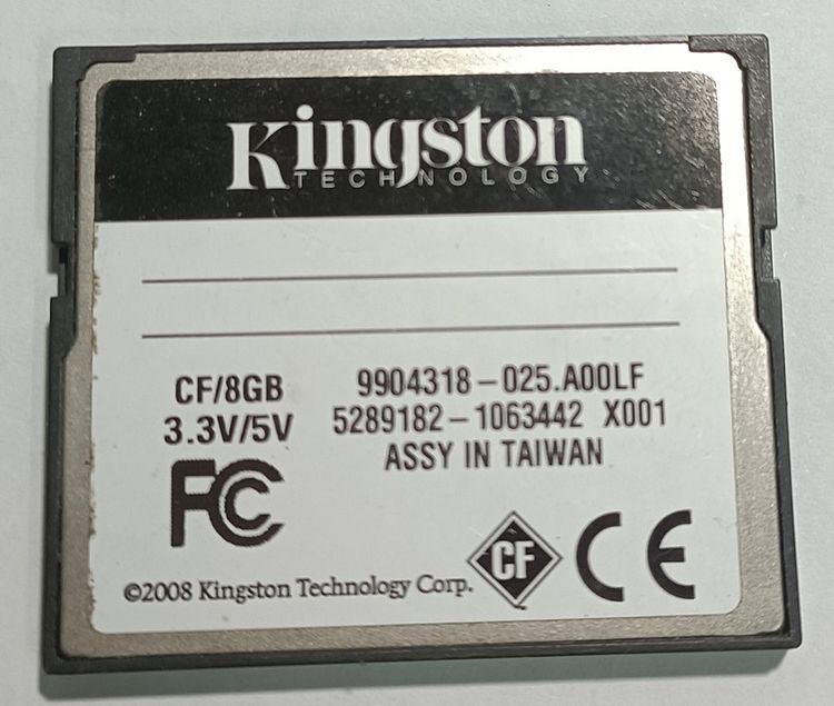 เมมโมรีการ์ด Kingston CF 8GB สำหรับกล้องดิจิตอล รูปที่ 2