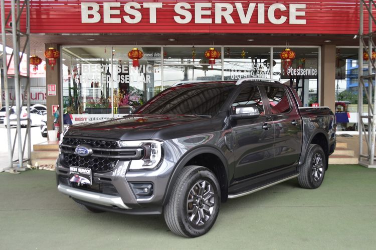 Ford Ranger 2024 2.0 Hi-Rider Wildtrak Pickup ดีเซล ไม่ติดแก๊ส เกียร์อัตโนมัติ เทา