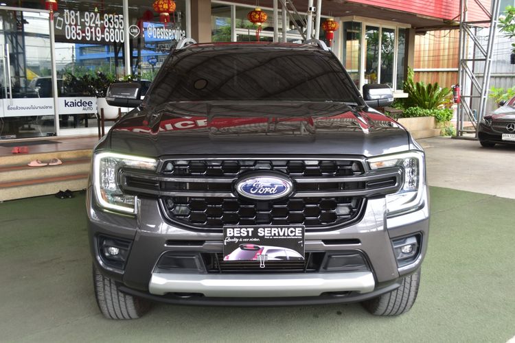 Ford Ranger 2024 2.0 Hi-Rider Wildtrak Pickup ดีเซล ไม่ติดแก๊ส เกียร์อัตโนมัติ เทา รูปที่ 2