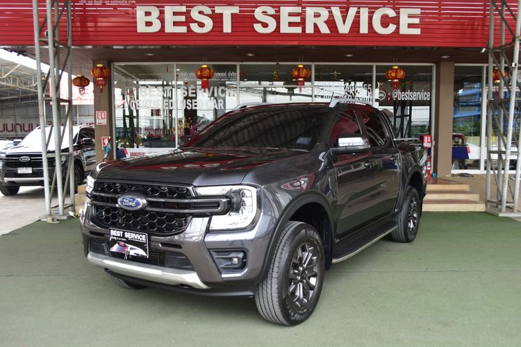 Ford Ranger 2024 2.0 Hi-Rider Wildtrak Pickup ดีเซล ไม่ติดแก๊ส เกียร์อัตโนมัติ เทา