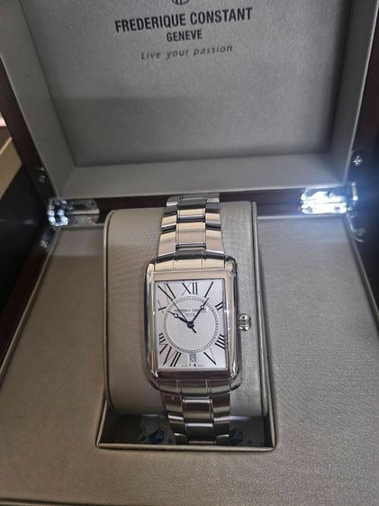 ขายนาฬิกาข้อมือ Frederique Constant Classic Carre Quartz Movement Silver Dial Men's Watches สภาพใช้น้อย