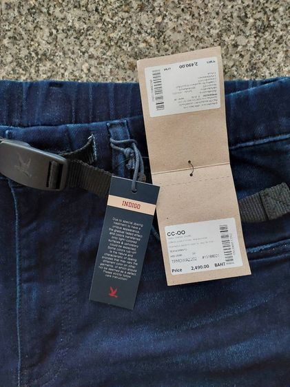 กางเกงยีนส์ CC-OO ไซส์ 30 ทรงสลิม สีกรมท่าเข้ม ใหม่ป้ายห้อย รูปที่ 2