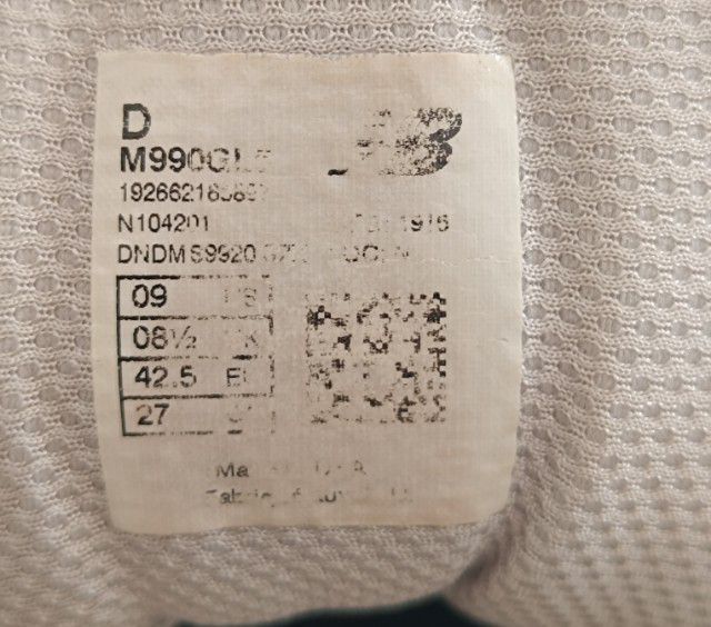 ขาย New Balance 990V5 size 42.5-270cm ของแท้  สภาพสวย  รูปที่ 8