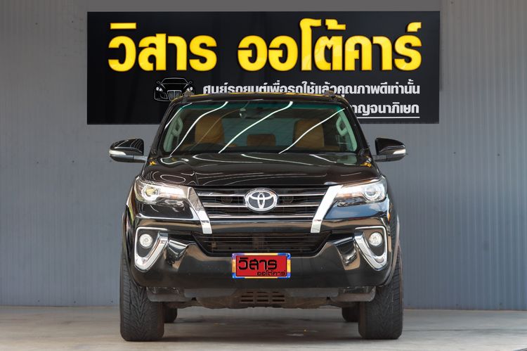 Toyota Fortuner 2016 2.8 V 4WD Utility-car ดีเซล ไม่ติดแก๊ส เกียร์อัตโนมัติ ดำ รูปที่ 2
