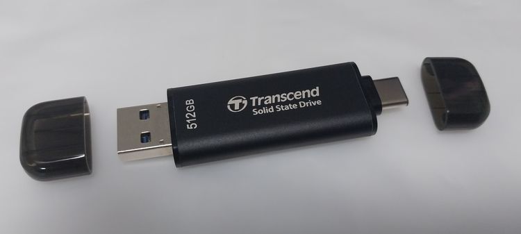ที่เก็บข้อมูลและเมมโมรี่การ์ด ขาย SSD พกพา Transcend External SSD smallest ESD310C 512GB สีดำ มือสอง สภาพภายนอก 98 เปอร์เซ็นต สภาพการทำงานปรกติ
