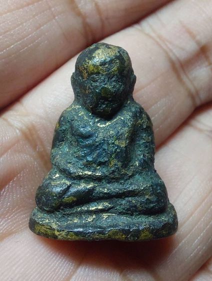 รูปหล่อ หลวงพ่อเงินบาวคลาน พิมพ์นิยม แห้งเก่า เนื้อจัด 