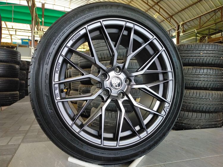 แม็กขอบ18 สีอบpowder coat พร้อมยางดันลอป 235 45 18 ปี24 ใส่ camry innova ได้ทุกรุ่น รูปที่ 2