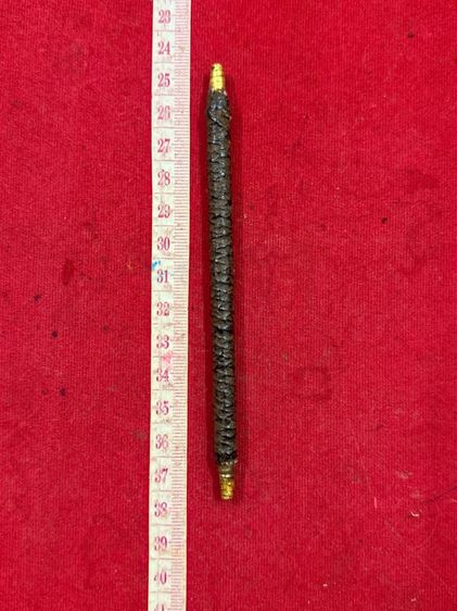 ตะกรุดทองคำแท้ หลวงปู่เอี่ยม วัดสะพานสูง พิมพ์ก้นแมลงสาบ ทองคำ ถักเชือก รูปที่ 2