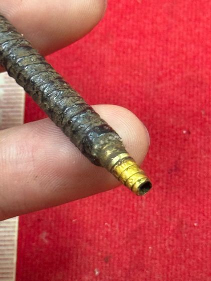 ตะกรุดทองคำแท้ หลวงปู่เอี่ยม วัดสะพานสูง พิมพ์ก้นแมลงสาบ ทองคำ ถักเชือก รูปที่ 6