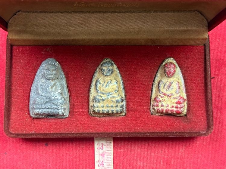 พระหลวงปู่ทวดวัดช้างให้เนื้อว่านพิมพ์ใหญ่สามองค์คุกรักครบชุดพร้อมกล่องจากกรรมการ รูปที่ 3