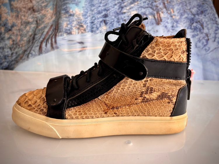 ขาย Giuseppe Zanotti Python-Effect Coby High-Top Sneakers – สภาพกริบ รูปที่ 7