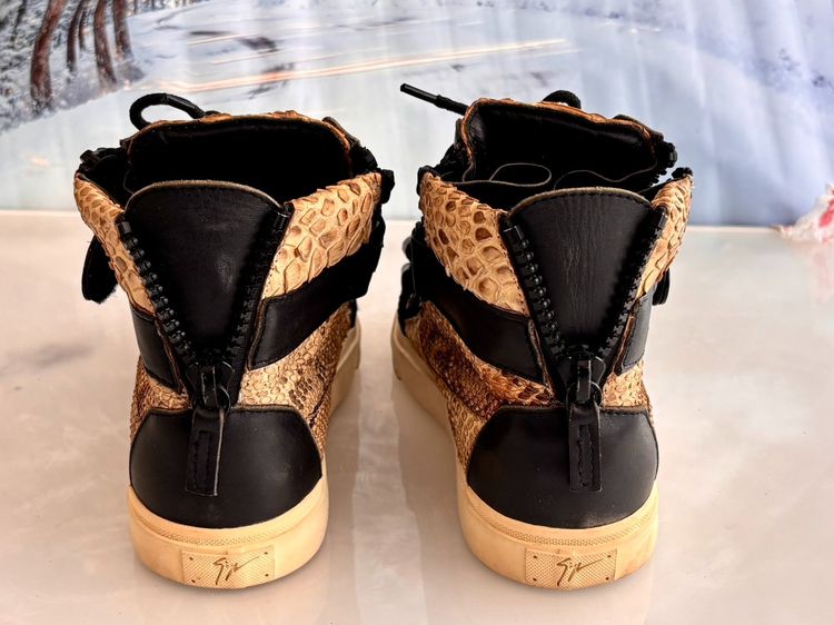ขาย Giuseppe Zanotti Python-Effect Coby High-Top Sneakers – สภาพกริบ รูปที่ 2