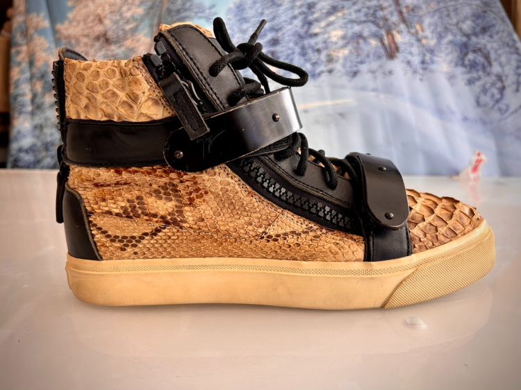 ขาย Giuseppe Zanotti Python-Effect Coby High-Top Sneakers – สภาพกริบ รูปที่ 6