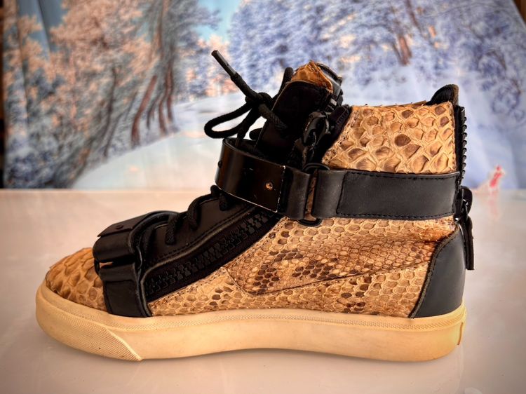 ขาย Giuseppe Zanotti Python-Effect Coby High-Top Sneakers – สภาพกริบ รูปที่ 5