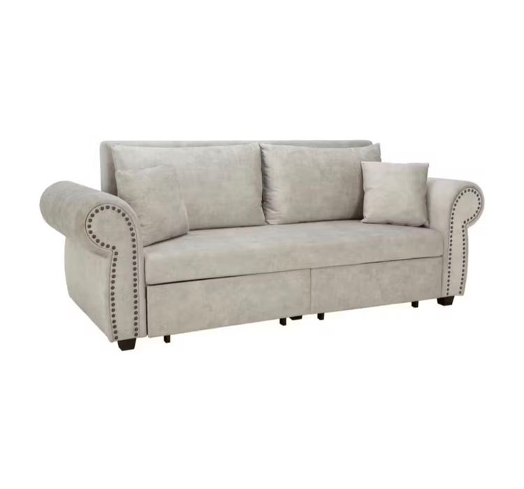 เทา ผ้า 3 ที่นั่ง โซฟาเบด 3ที่นั่ง