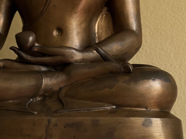 พระบูชาเชียงแสนสิงห์หนึ่ง เนื้อสัมฤทธิ์ พระเก่าถึงยุค หน้าตักกว้าง 15 นิ้ว รูปที่ 10