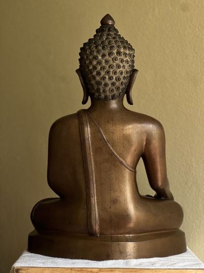 พระบูชาเชียงแสนสิงห์หนึ่ง เนื้อสัมฤทธิ์ พระเก่าถึงยุค หน้าตักกว้าง 15 นิ้ว รูปที่ 2