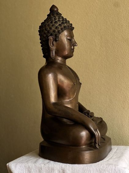 พระบูชาเชียงแสนสิงห์หนึ่ง เนื้อสัมฤทธิ์ พระเก่าถึงยุค หน้าตักกว้าง 15 นิ้ว รูปที่ 7