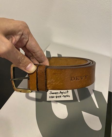 DEVY เข็มขัดหนังแท้ มือสอง เอว 30-36 นิ้ว