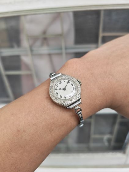 นาฬิกา Vintage 18K G.F. White Gold หูกระทะ ระบบไขลาน หายากสุดๆครับ แค่วัสดุก็คุ้มแล้วครับ รูปที่ 7