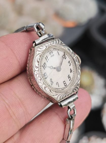 นาฬิกา Vintage 18K G.F. White Gold หูกระทะ ระบบไขลาน หายากสุดๆครับ แค่วัสดุก็คุ้มแล้วครับ รูปที่ 5