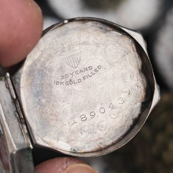นาฬิกา Vintage 18K G.F. White Gold หูกระทะ ระบบไขลาน หายากสุดๆครับ แค่วัสดุก็คุ้มแล้วครับ รูปที่ 16