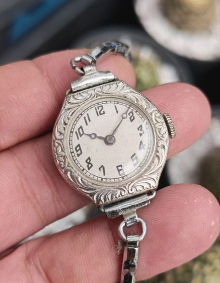 นาฬิกา Vintage 18K G.F. White Gold หูกระทะ ระบบไขลาน หายากสุดๆครับ แค่วัสดุก็คุ้มแล้วครับ รูปที่ 3