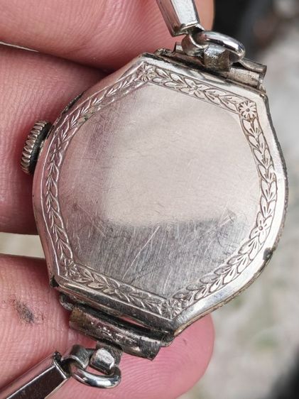 นาฬิกา Vintage 18K G.F. White Gold หูกระทะ ระบบไขลาน หายากสุดๆครับ แค่วัสดุก็คุ้มแล้วครับ รูปที่ 14