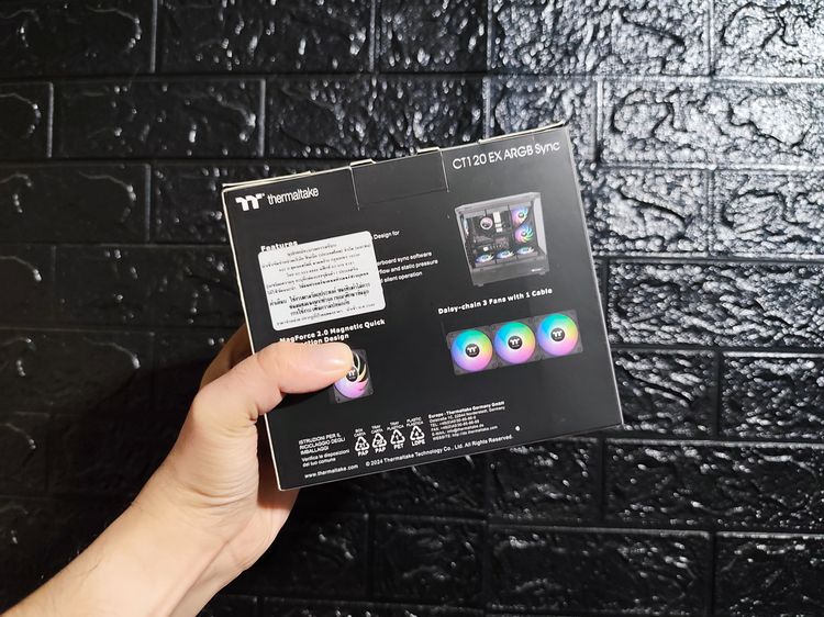 ขายต่อ Thermaltake CT120 EX ARGB Sync PC Cooling Fan (3-Fan Pack) พัดลมติดเคส PC มือหนึ่ง รูปที่ 2