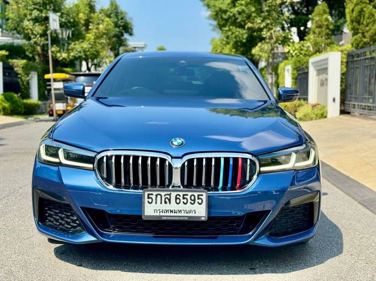 BMW Series 5 2021 520d Sedan ดีเซล ไม่ติดแก๊ส เกียร์อัตโนมัติ น้ำเงิน รูปที่ 3
