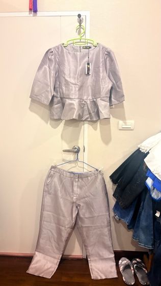 ชุดเซ็ท 2 ชิ้น ผ้าไหมญี่ปุ่น มือ 1 ป้ายห้อย งาน Sukunya ขนาด 3XL รูปที่ 3