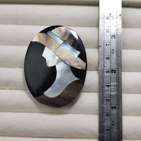 🔖เข็มกลัดวินเทจ ฝังเปลือกหอยมุก สภาพสวยสมบูรณ์ งานจากต่างประเทศ รูปที่ 4