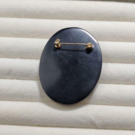 🔖เข็มกลัดวินเทจ ฝังเปลือกหอยมุก สภาพสวยสมบูรณ์ งานจากต่างประเทศ รูปที่ 3