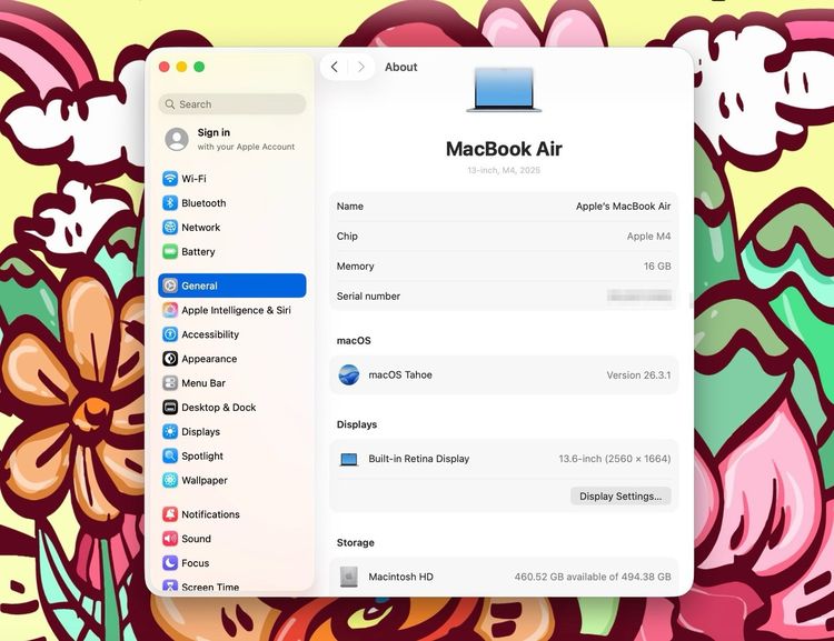 MacBook Air 13.6-inch M4 2025 Ram16GB SSD512GB SkyBlue apple care 22 June 2026 รูปที่ 12
