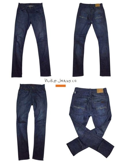 กางเกงยีนส์ ยี้ห้อ Nudie Tape Ted Dry Grey Embo รูปที่ 2