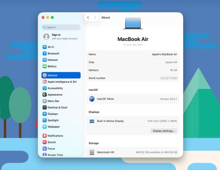 MacBook Air 13.6-inch M4 2025 Ram16GB SSD512GB SkyBlue apple care 22 June 2026  รูปที่ 12