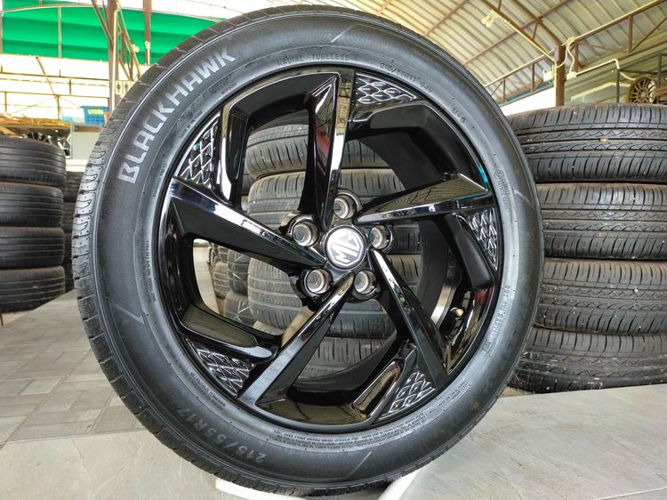 แม็กmg ขอบ17 สีอบpowder coat พร้อมยางblackhawk 215 55 17 ปี24 ใส่ mg 4 mg EP mg zs EV อื่นๆ 5 รู 112 รูปที่ 2