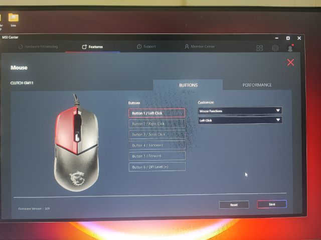 MSI clutch gm11 gaming mouse rgb  รูปที่ 9