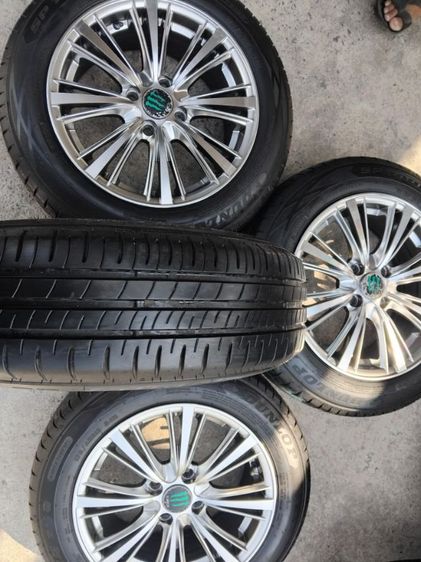 แม็กขอบ 15 กว้าง 6.5 พร้อมยาง Dunlop ดอกเต็มปี 23 รูปที่ 2