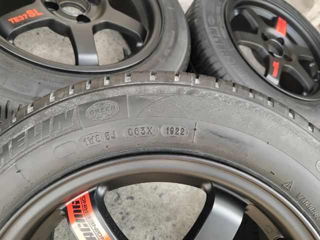 TE37 สีดำ พร้อมยาง มิชลิน 185 60 15 ปี 22 รูปที่ 6