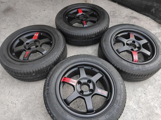 TE37 สีดำ พร้อมยาง มิชลิน 185 60 15 ปี 22 รูปที่ 2