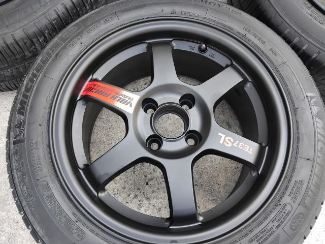 TE37 สีดำ พร้อมยาง มิชลิน 185 60 15 ปี 22 รูปที่ 4
