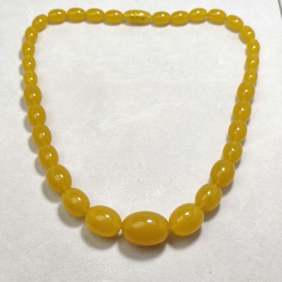 อื่นๆ สร้อยคอและจี้ 🔖สร้อยคอคล้ายอำพัน สีเหลือง ไล่ระดับ ของจริงสวยมาก  งานจากญี่ปุ่น