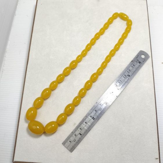 🔖สร้อยคอคล้ายอำพัน สีเหลือง ไล่ระดับ ของจริงสวยมาก  งานจากญี่ปุ่น รูปที่ 5